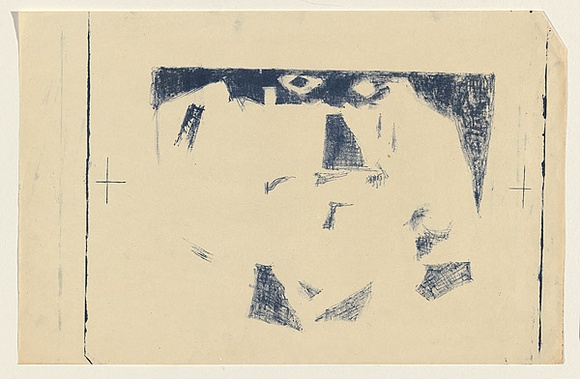 Title: b'House' | Date: c.1958 | Technique: b'lithograph, printed in blue ink, from one plate'