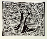 Artist: STREET, Mervyn | Title: (Tree and snake) | Date: 1986 | Technique: linocut, printed in black ink, from one block