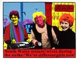 Artist: b'Fabyc, Deej.' | Title: bSouth Wales miners' wives during the strike: 'We're different girls now'. | Date: 1985 | Technique: b'screenprint, printed in colour, from multiple stencils'