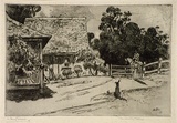 Artist: b'FULLWOOD, A.H.' | Title: b'The country postman.' | Date: 1925 | Technique: b'etching, printed in black ink with plate-tone, from one plate'