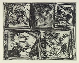 Artist: b'Halpern, Stacha.' | Title: b'not titled [Series of five heads]' | Date: c.1963 | Technique: b'etching, printed in black ink, from one plate'