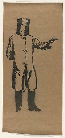 Artist: b'HAHA,' | Title: b'Ned.' | Date: 2004 | Technique: b'stencil, printed in black ink, from one stencil'