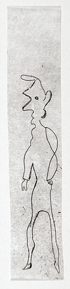 Artist: SHEARER, Mitzi | Title: not titled [figure] | Technique: etching, printed in black, with plate-tone, from one plate