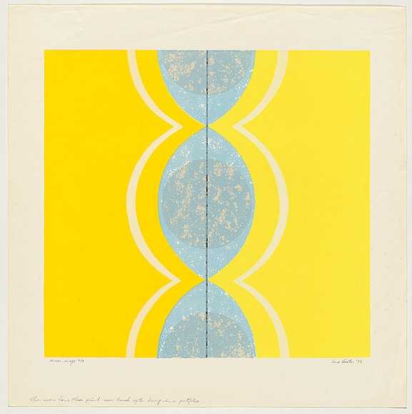Title: b'Mirror image' | Date: 1973 | Technique: b'screenprint, printed in colour, from four stencils'