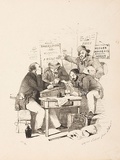 Artist: b'GILL, S.T.' | Title: b'Diggers shipping from Melbourne.' | Date: 1852 | Technique: b'lithograph, printed in black ink, from one stone'