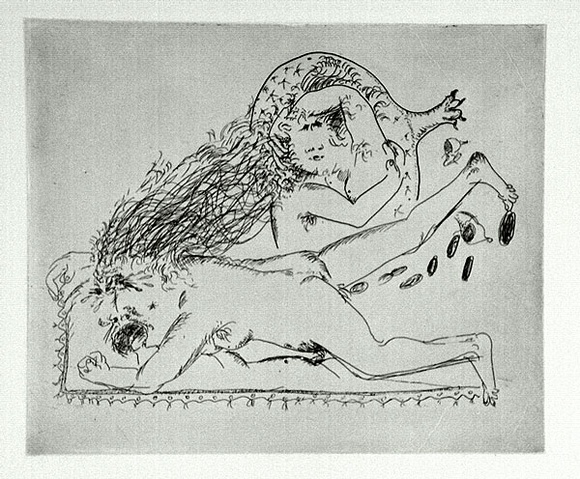 Artist: b'BOYD, Arthur' | Title: b'Mad woman.' | Date: 1970 | Technique: b'etching, printed in black ink, from one plate' | Copyright: b'Reproduced with permission of Bundanon Trust'