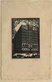 Artist: FEINT, Adrian | Title: Hotel Australia, Sydney. | Technique: wood-engraving, printed in black ink, from one block | Copyright: Courtesy the Estate of Adrian Feint