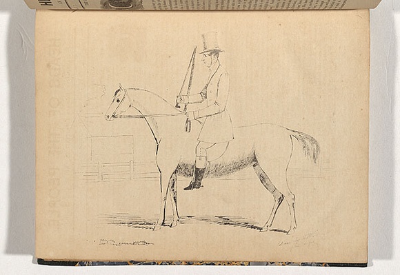 Title: b'Clerk of the course (Henry Fisher)' | Date: 1847 | Technique: b'pen-lithograph, printed in black ink, from one plate'