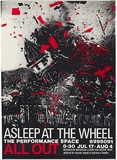 Artist: b'MERD INTERNATIONAL' | Title: b'Poster: Asleep at the wheel' | Date: 1984 | Technique: b'screenprint, printed in colour, from two stencils'