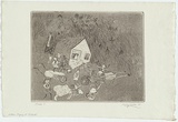 Artist: WALKER, Murray | Title: Children playing at Kallista. | Date: 1966 | Technique: etching and aquatint, printed in black ink, from one plate