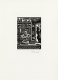 Artist: b'Frazer, David.' | Title: b'Alan Michael' | Date: c.2001 | Technique: b'wood-engraving, printed in black ink, from one block'