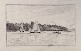 Artist: b'SIDMAN, William' | Title: b'Darling Harbour' | Date: 1890s | Technique: b'etching, printed in black ink with plate-tone, from one copper plate'