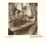 Artist: b'Doggett-Williams, Phillip.' | Title: b'not titled [2 figures kissing]' | Date: 1987 | Technique: b'lithograph, printed in black ink, from one stone'