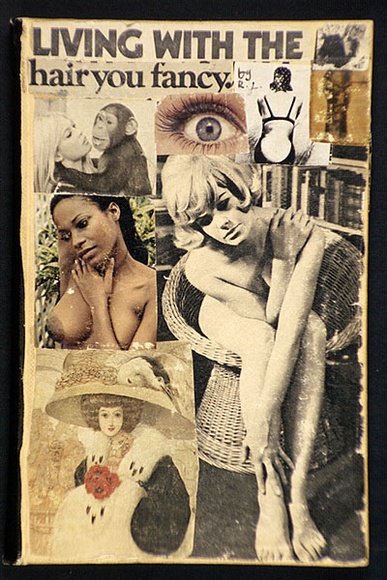 Artist: b'Larter, Richard.' | Title: b'Living with the hair you fancy.' | Date: 1973 | Technique: b'collage of printed matter'