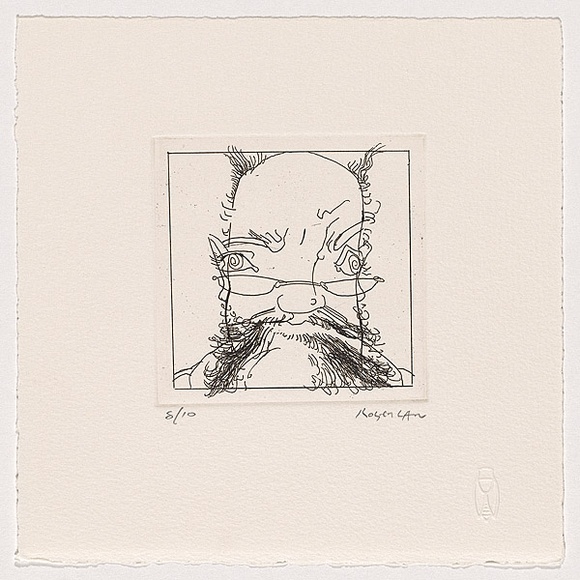 Artist: b'Law, Roger.' | Title: b'Self portrait' | Date: c.2003 | Technique: b'etching, printed in black ink, from one plate'