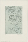 Artist: WALKER, Murray | Title: A cosmetiques still life and self portrait. | Date: 1973 | Technique: etching, printed in black ink, from one plate