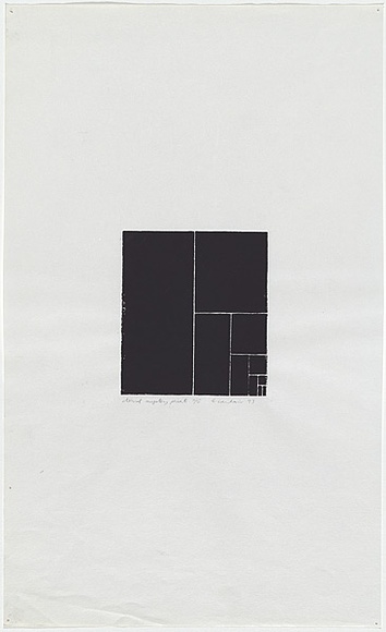 Artist: b'Carchesio, Eugene.' | Title: b'Eternal mystery print [2].' | Date: 1993 | Technique: b'woodcut, printed in black ink, from one block'