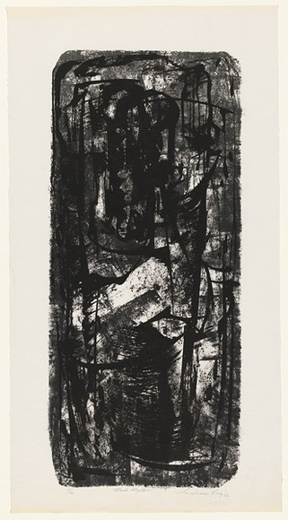 Artist: b'KING, Grahame' | Title: b'Black rythm' | Date: 1964 | Technique: b'lithograph, printed in black ink, from stones [or plates]'