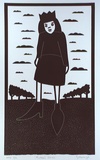 Artist: Tytherleigh, David. | Title: Mother's shoes | Date: 2000, February | Technique: linocut, printed in black ink, from one block