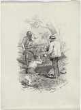 Artist: b'GILL, S.T.' | Title: b'Diggers of high degree.' | Date: 1852 | Technique: b'lithograph, printed in black ink, from one stone'