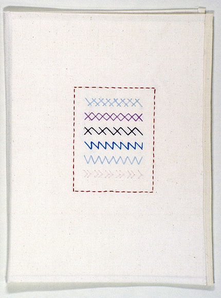 Artist: b'White, Robin.' | Title: b'Cloth folio with hand-embroidery' | Date: 1988