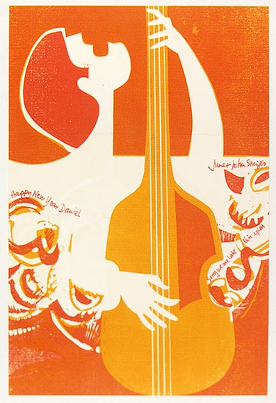 Artist: b'Stringer, John.' | Title: b'Greeting card' | Date: c.1966 | Technique: b'screenprint'