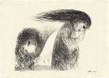 Artist: b'BOYD, Arthur' | Title: b'St Francis when young turning aside.' | Date: (1965) | Technique: b'lithograph, printed in black ink, from one plate' | Copyright: b'Reproduced with permission of Bundanon Trust'