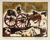 Artist: Hawkins, Weaver. | Title: Maltese Cart | Date: c.1930 | Copyright: The Estate of H.F Weaver Hawkins