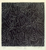 Artist: Peart, John. | Title: Tolmers III | Date: 1975 | Technique: woodcut, printed in black ink, from one block
