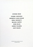 Artist: VARIOUS ARTISTS | Title: Artist name page. | Date: (1992) | Technique: screenprint, printed in black ink, from one stencil