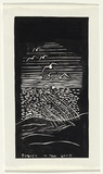 Artist: Giles (Kurwingie), Kerry. | Title: Rushes in the sand | Date: 1990s | Technique: linocut, printed in black ink, from one block