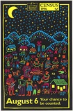 Title: b'Census 96- Aboriginal Remote Area' | Date: 1996 | Technique: b'screenprint, printed colour, from seven stencils'