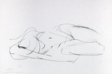 Artist: b'Powditch, Peter.' | Title: b'not titled [reclining female nude]' | Date: c.1972 | Technique: b'lithograph, printed in black ink, from one plate'