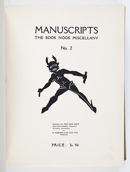 Title: b'Half title' | Date: 1932 | Technique: b'letterpress, lineblock'