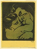 Artist: Bell, George.. | Title: not titled (mother and child). | Date: c.1940 | Technique: linocut, printed in black ink, from one block