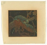 Artist: Nimmo, Lorna. | Title: Son, son! said his mother ever so many times, graciously waving her tail, now attend to me and remember what I say | Date: 1940 | Technique: linocut, printed in four colours, from three blocks,