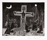 Artist: Wienholt, Anne. | Title: Crucifixion | Date: 1948 | Technique: engraving and aquatint, printed in black ink, from one copper plate