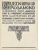 Title: title page proof for Queen Rosamond | Date: 1922 | Technique: lineblock, printed in black ink, from one block