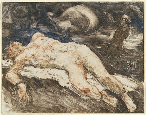 Artist: b'BUNNY, Rupert' | Title: b'(Prometheus).' | Date: c.1898 | Technique: b'monotype, printed in colour, from one zinc plate'