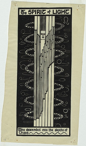 Artist: Waller, Christian. | Title: The Spirit of Light | Date: 1932 | Technique: linocut, printed in black ink, from one block