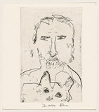 Title: b'Portrait of Neil Leveson III' | Date: 1992 | Technique: b'etching, printed in black ink, from one plate'