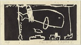 Artist: Cape Barren Island Primary School. | Title: Untitled | Date: 1996 | Technique: linocut, printed in black ink, from one block