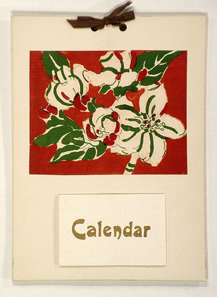 Artist: Craig, Sybil. | Title: Calendar:  Flower. | Date: c.1942 | Technique: linocut, printed in colour, from multiple blocks