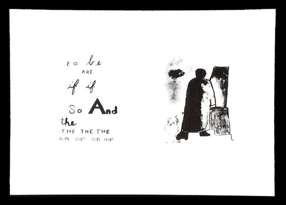 Artist: Boag, Yvonne. | Title: To be are if so and the an. | Date: 1993 | Technique: lithograph, printed in black ink, from one plate | Copyright: © Yvonne Boag