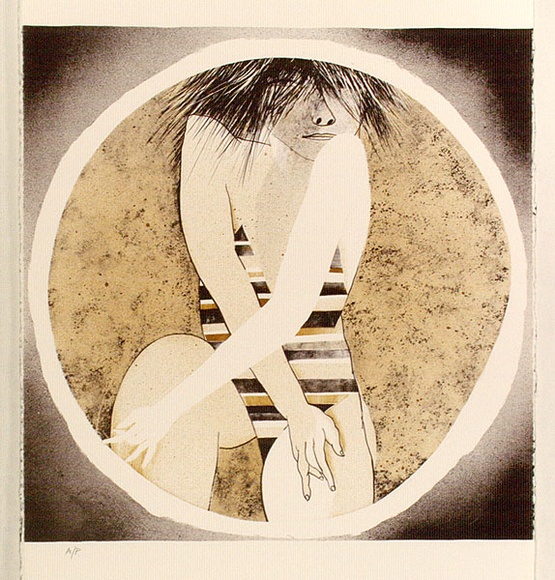 Artist: b'BALDESSIN, George' | Title: b'The bather I.' | Date: 1973 | Technique: b'lithograph, printed in colour, from two plates/stones'
