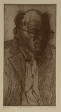 Artist: b'Lincoln, Kevin.' | Title: b'Self-portrait' | Date: 1998 | Technique: b'etching, printed in black ink, from one plate'