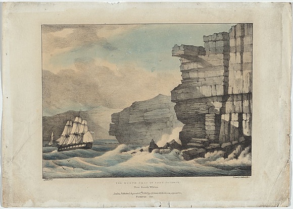 Artist: b'Earle, Augustus.' | Title: b'The North Head of Port Jackson, New South Wales.' | Date: 10 August 1830 | Technique: b'lithograph, printed in black ink, from one stone; hand coloured'