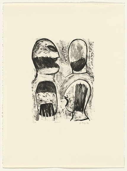 Artist: b'Boag, Yvonne.' | Title: b'Bound.' | Date: 1994 | Technique: b'lithograph, printed in black ink, from one stone [or plate]' | Copyright: b'\xc2\xa9 Yvonne Boag'