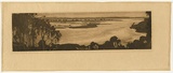 Artist: TRAILL, Jessie | Title: Evening Mallacoota, West. | Date: 1924 | Technique: etching and aquatint, printed in black ink with plate-tone, from one plate