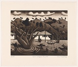 Artist: Mombassa, Reg. | Title: Space barbeque, Tamworth | Date: 2005 | Technique: etching and aquatint, printed in sepia ink, from one plate